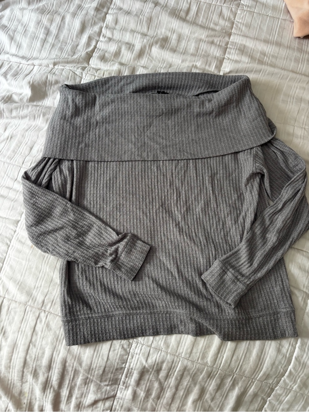 Urban Outfitters Gray Off Shoulder long sleeve